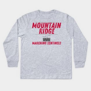 Mountain Ridge Marching Sentinels Mask Band Kids Long Sleeve T-Shirt